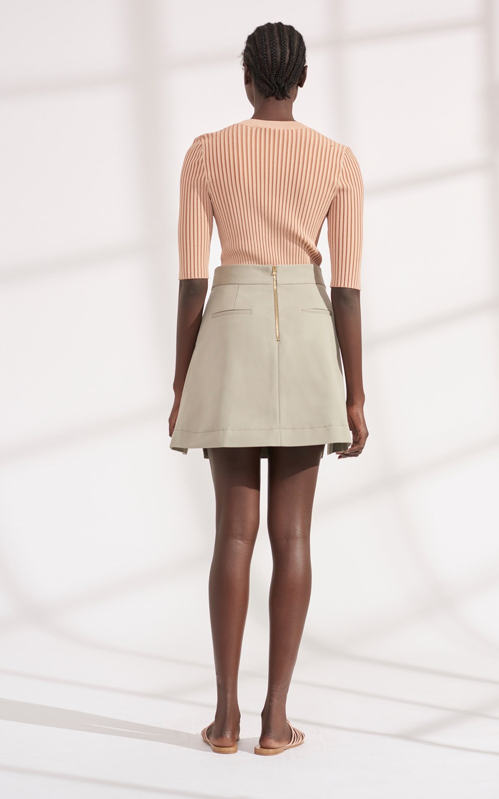 BINARY TRENCH SKIRT by Dion Lee