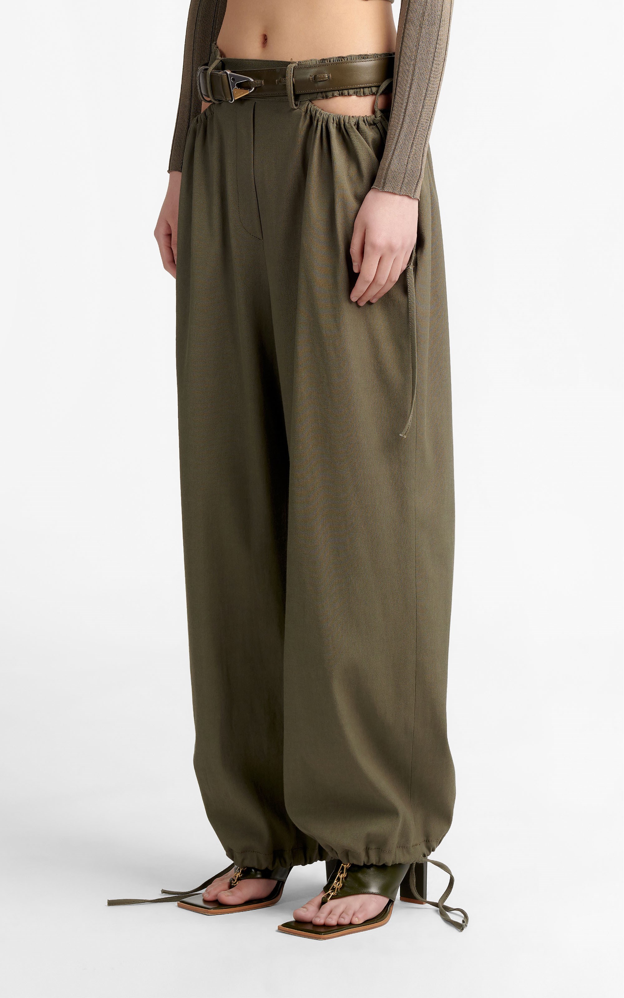 GATHERED TIE PANT by Dion Lee