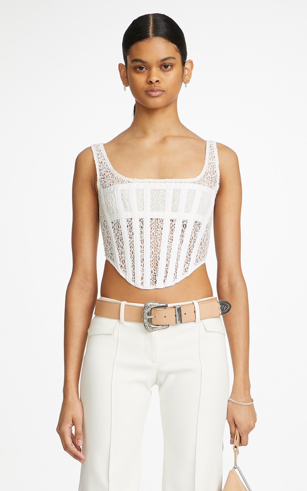 CORDED LACE CORSET by Dion Lee