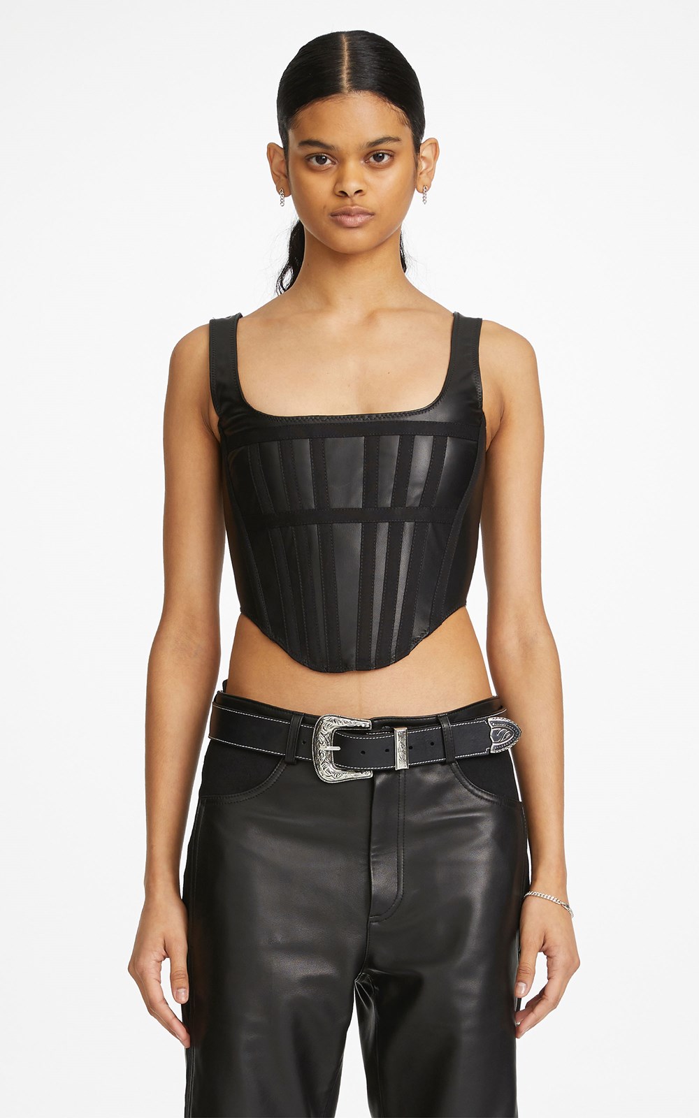 LEATHER CORSET by Dion Lee