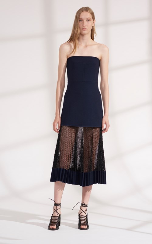 Dion Lee - Linear Crepe Pleat Strapless Dress