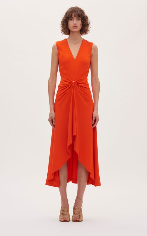 dion lee orange dress