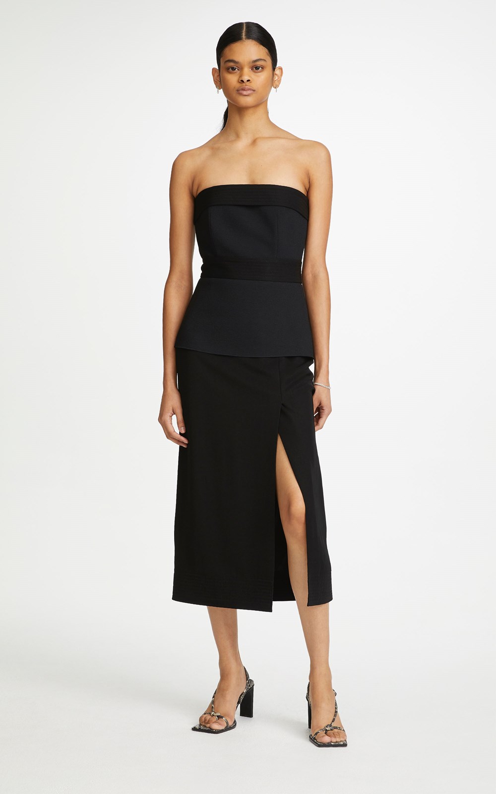 dion lee strapless crepe dress