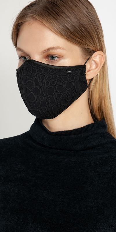 Accessories | Cotton Cloque Face Mask | 990 Black