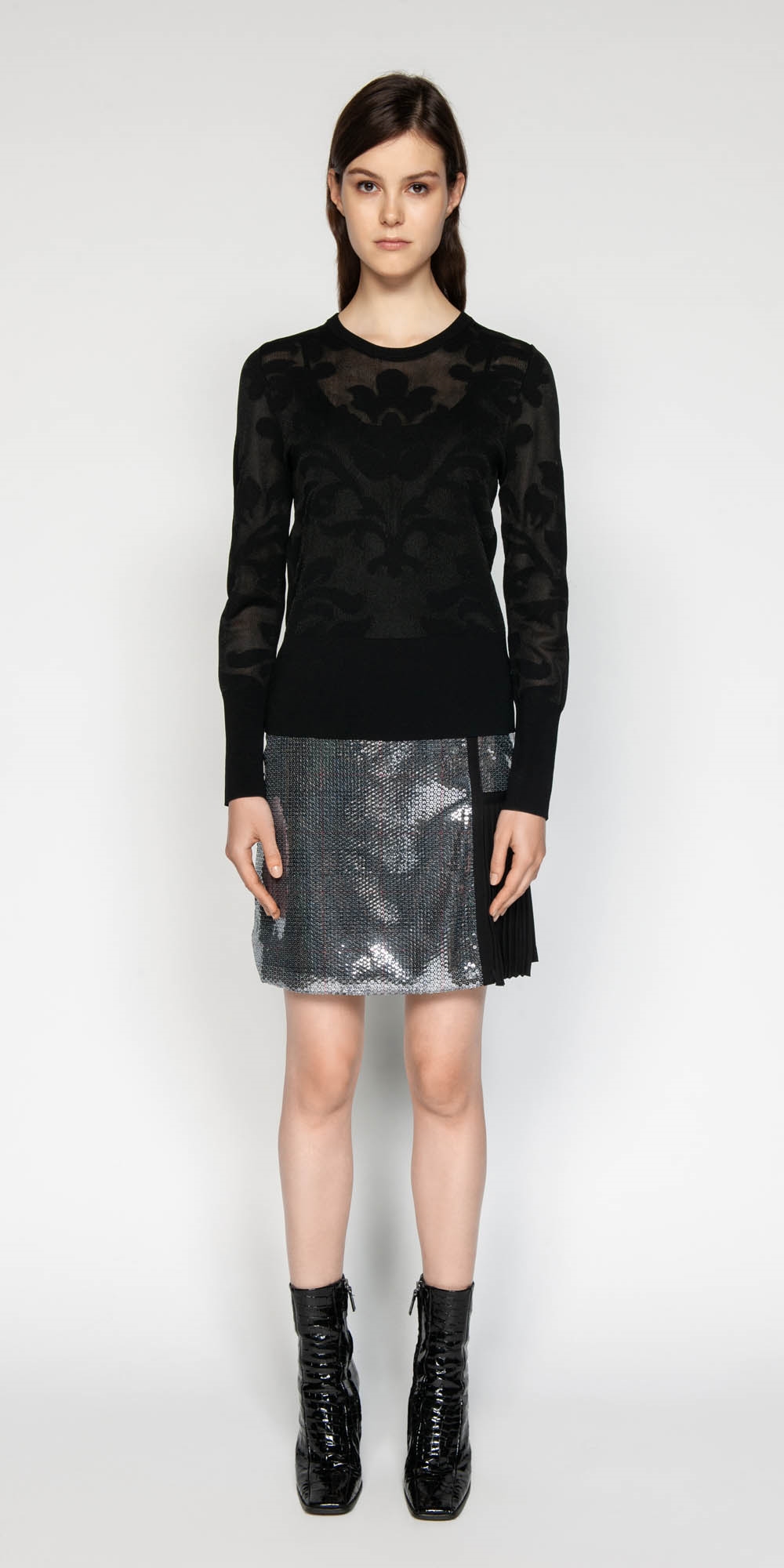 Sequin Check A-line Skirt | Buy Skirts Online - Cue