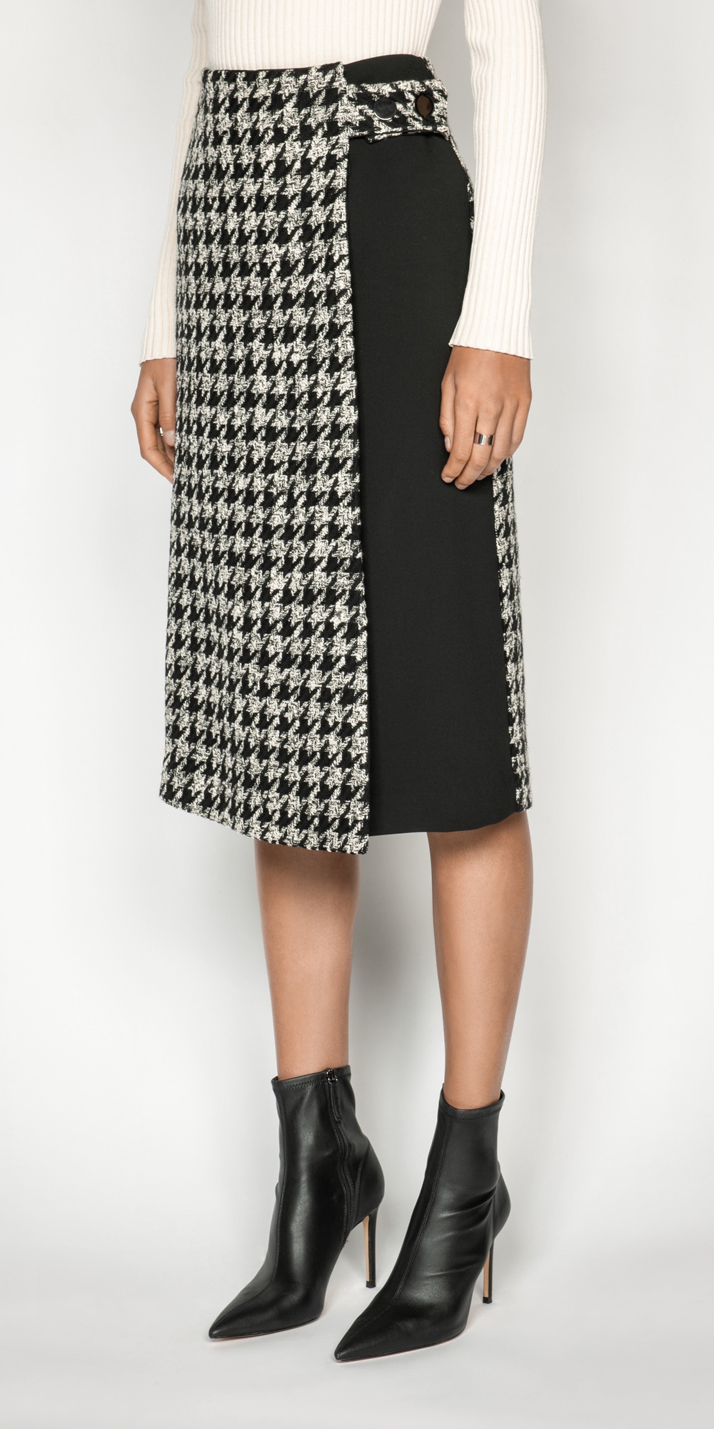 Boucle Houndstooth Wrap Skirt | Buy Skirts Online - Cue