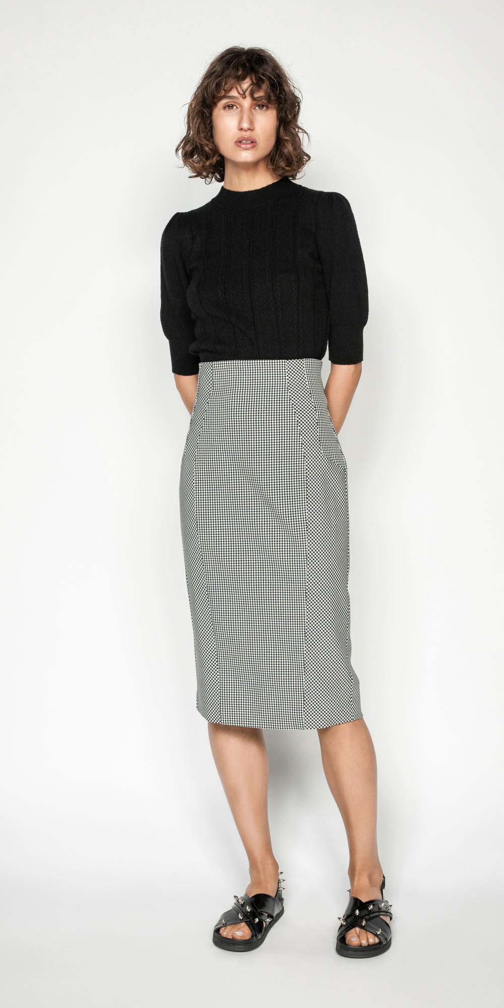 Gingham Pencil Skirt | Buy Skirts Online - Cue
