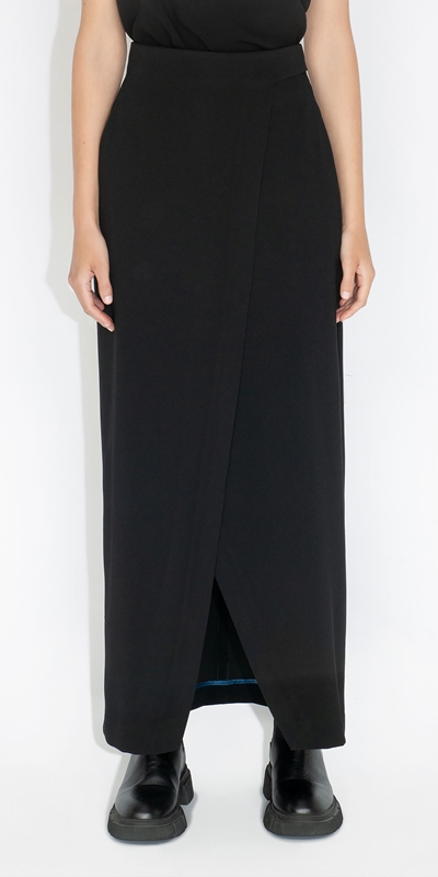 Sale  | Wrap Front Skirt | 990 Black