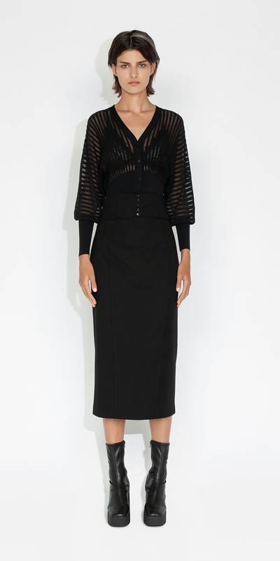 Sale | Corset Pencil Skirt | 990 Black