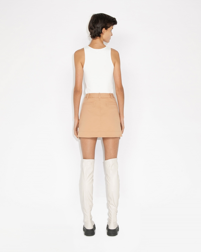 Sale  | Organic Cotton Micro Mini Skirt | 857 Light Clay