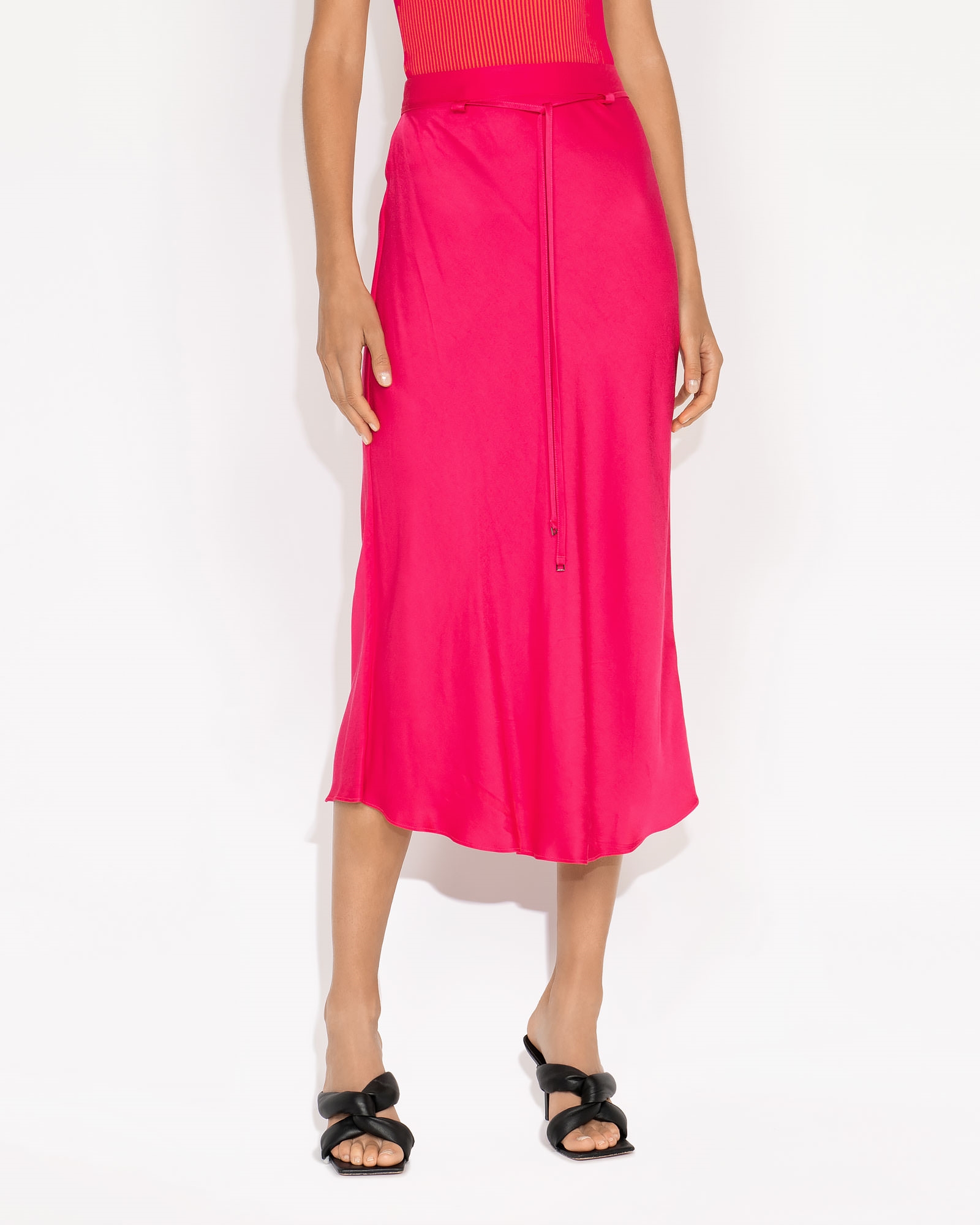 Skirts | Bias Midi Skirt | 519 Hot Pink