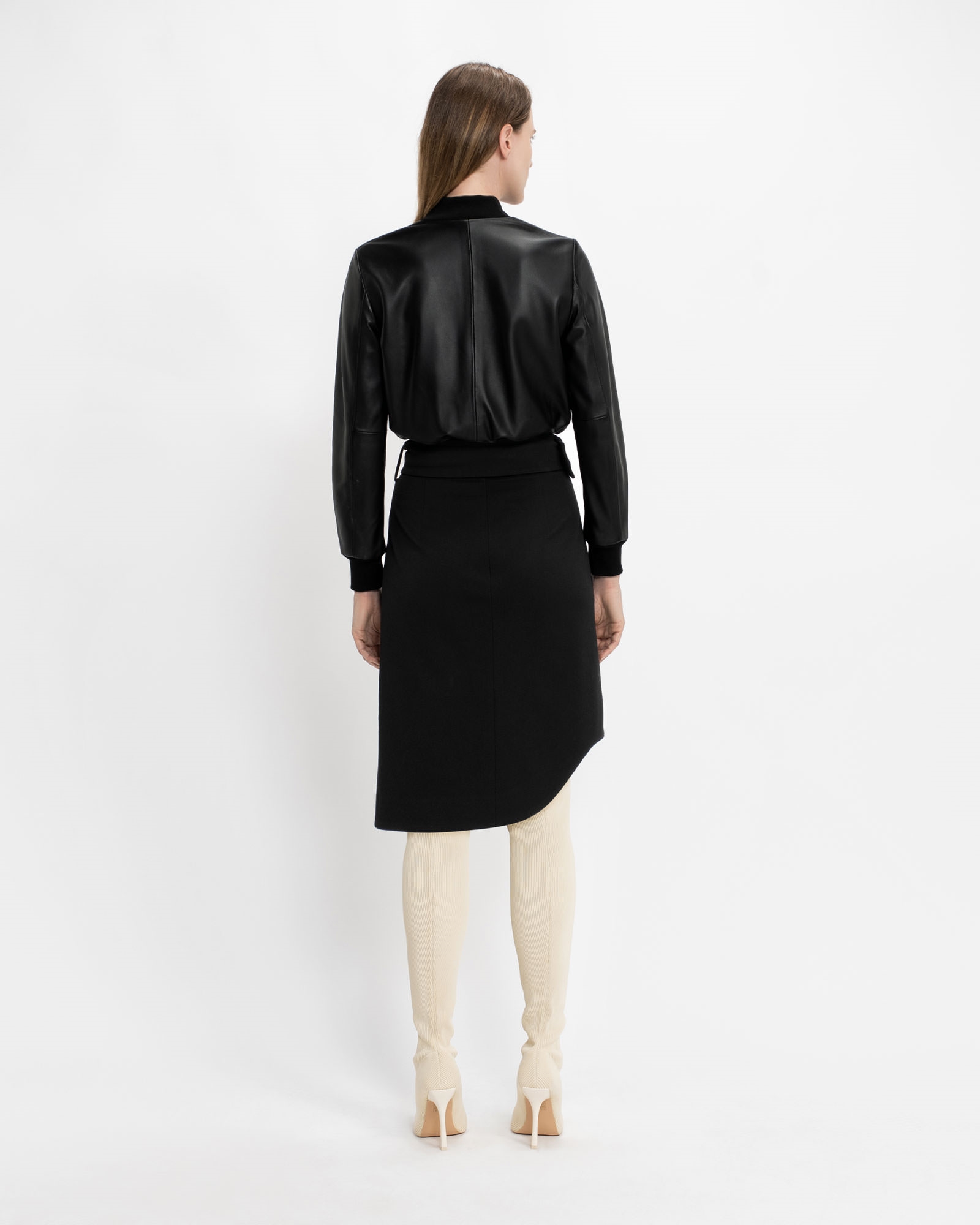 Skirts | Curved Hem Skirt | 990 Black