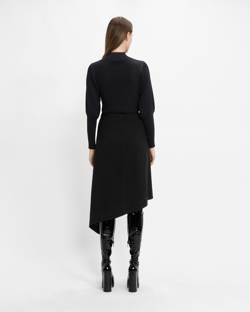 Skirts  | Asymmetric Skirt | 990 Black