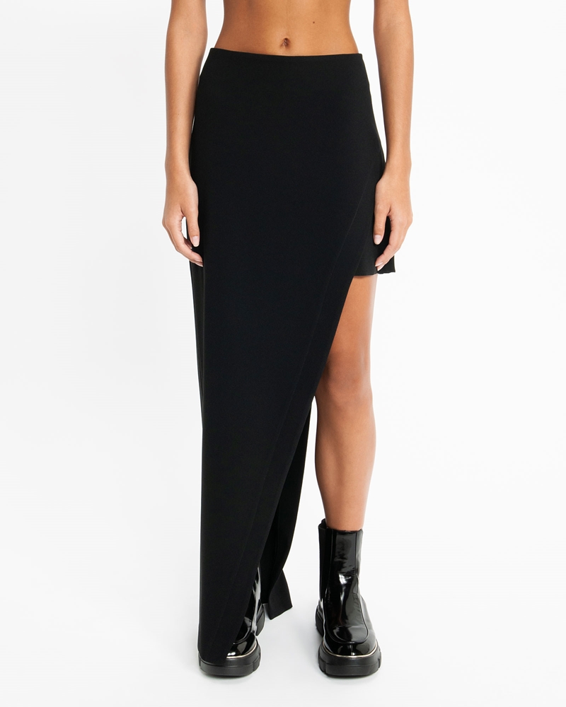 Shop the Runway | Asymmetric Layered Skirt | 990 Black