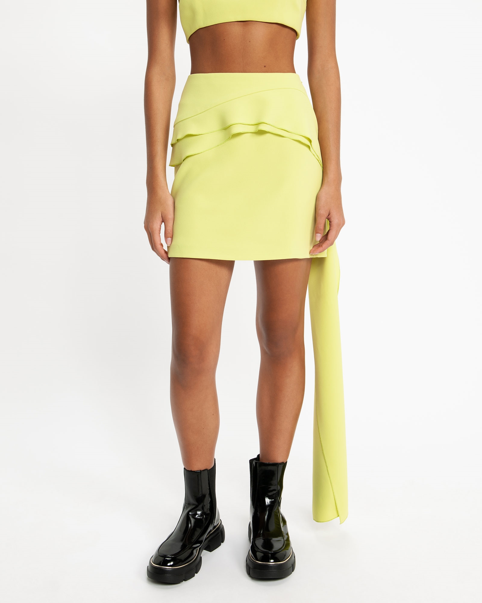 Skirts  | Draped Tail Mini | 352 Soft Lime
