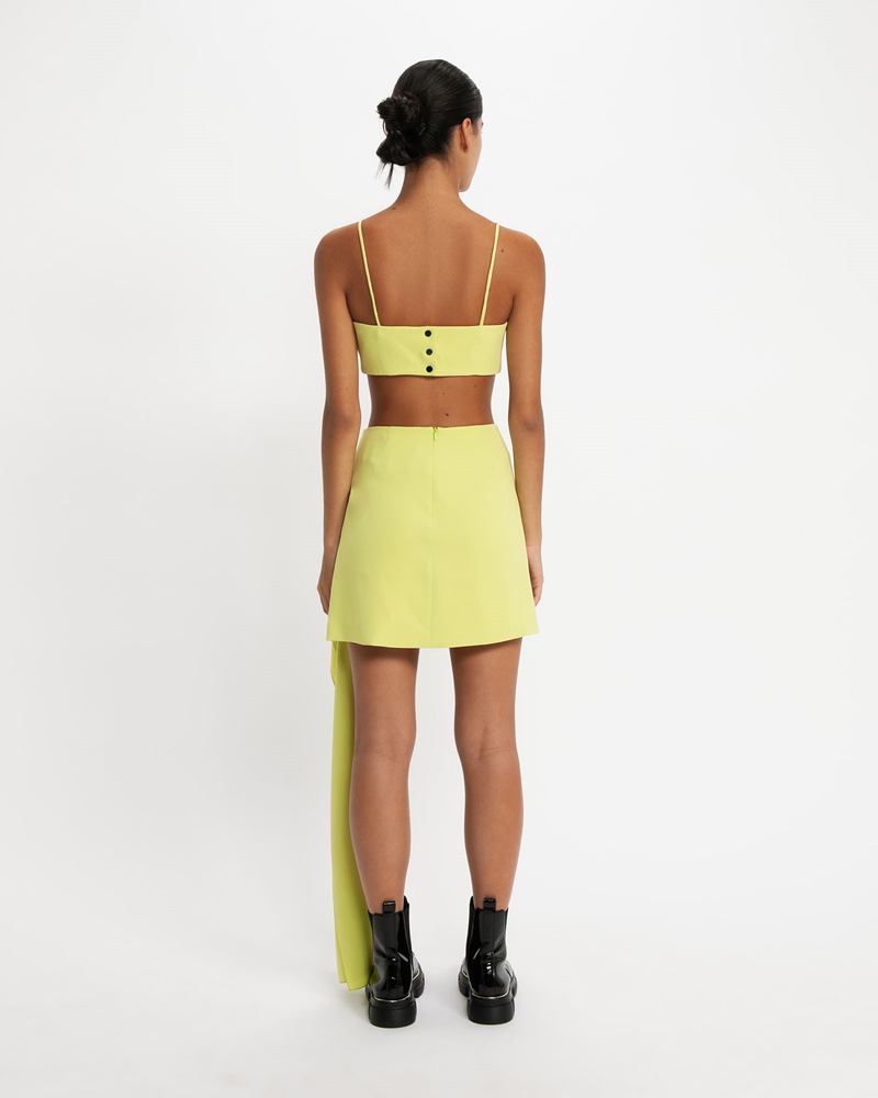 Skirts  | Draped Tail Mini | 352 Soft Lime