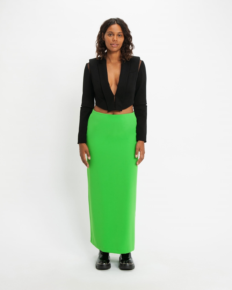 | Tropical Green Column Skirt