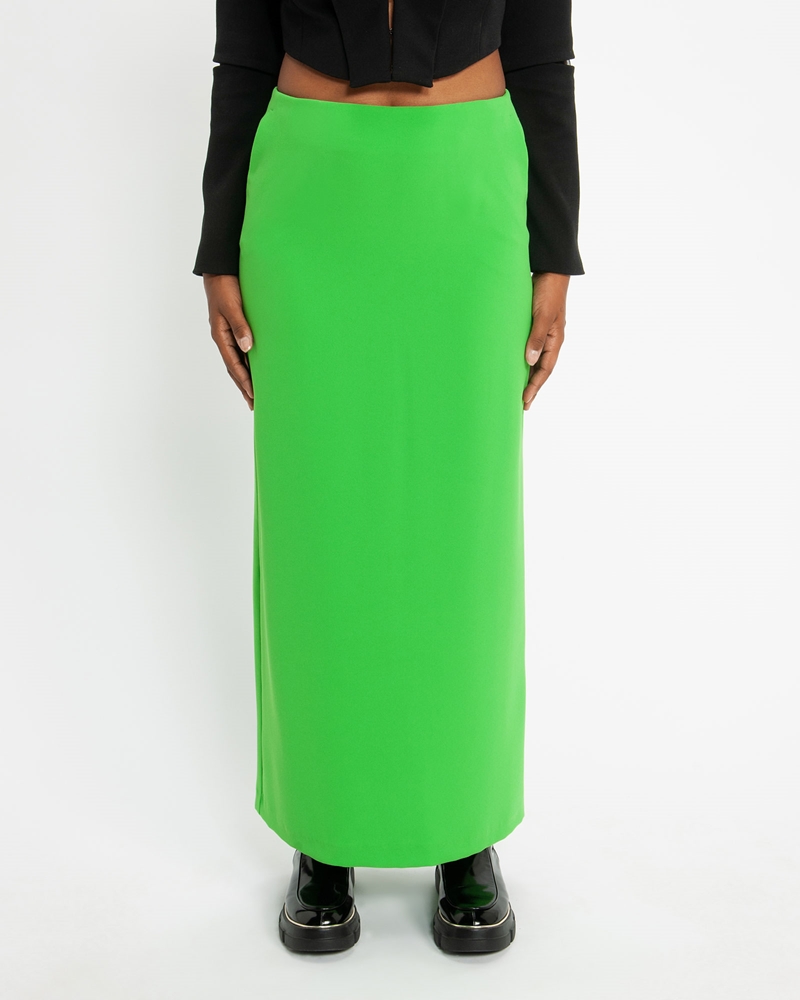 | Tropical Green Column Skirt
