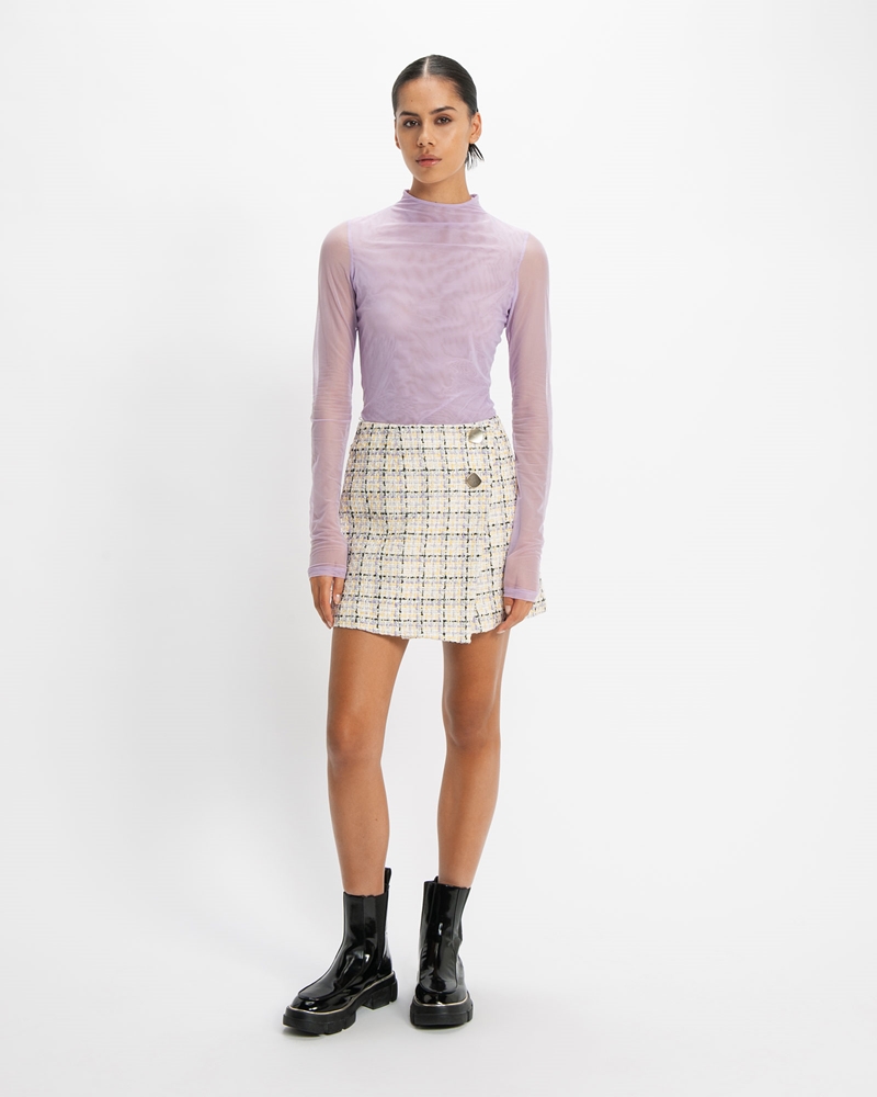 Skirts | Tweed Mini Skirt | 560 Lilac
