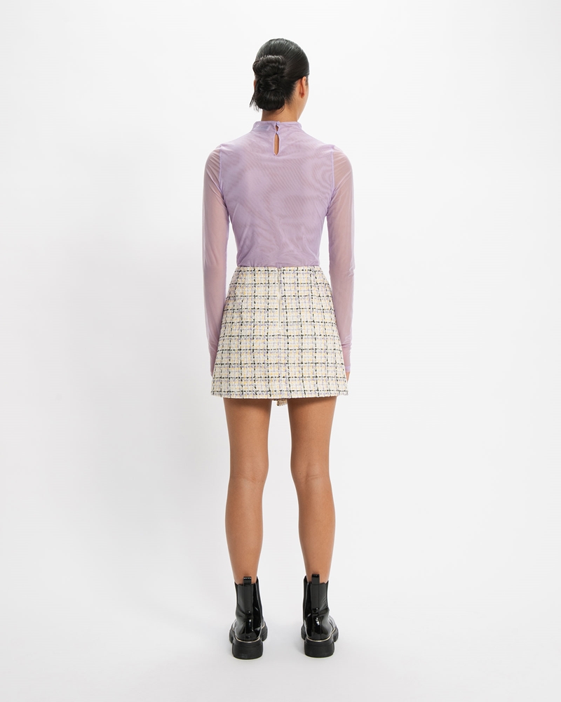 Skirts  | Tweed Mini Skirt | 560 Lilac
