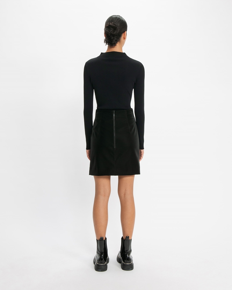 Skirts  | Lustrous Black Mini Skirt | 990 Black