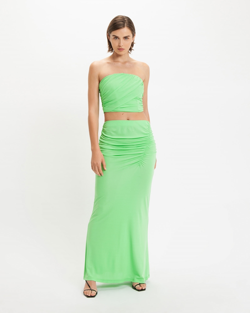 Sale | Jersey Maxi Skirt | 398 Summer Green