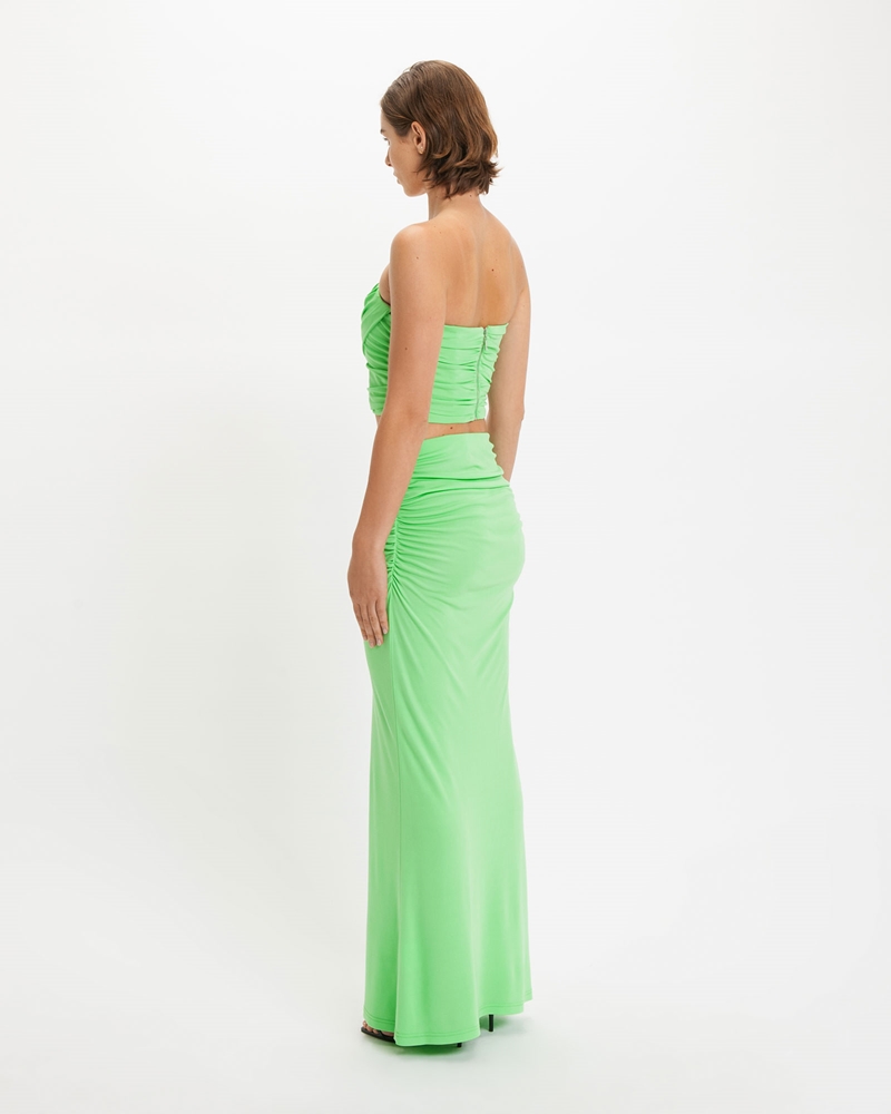 Sale  | Jersey Maxi Skirt | 398 Summer Green