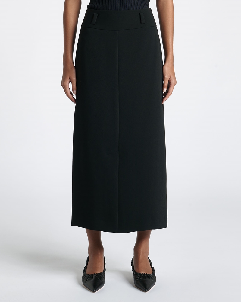 New Arrivals | Recycled Twill Column Skirt | 990 Black