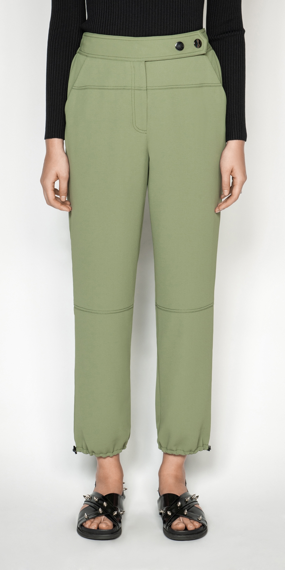 Khaki Drawstring Cuff Pant | Buy Pants Online - Cue