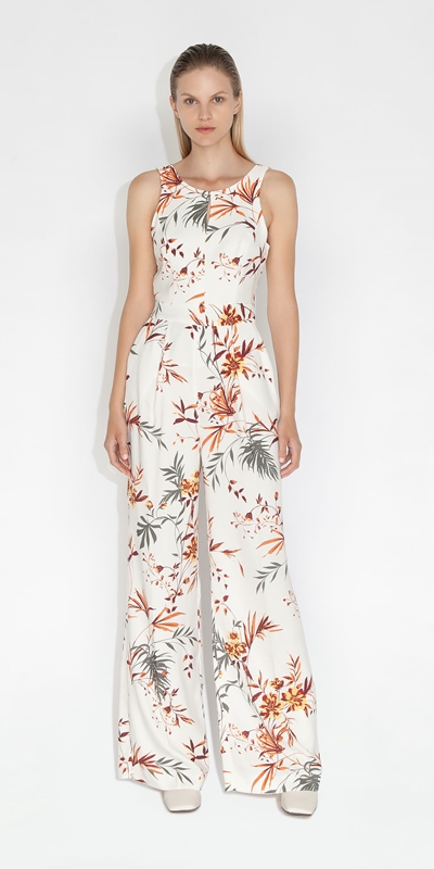 Sale | Marigold Floral Jumpsuit | 110 Off White