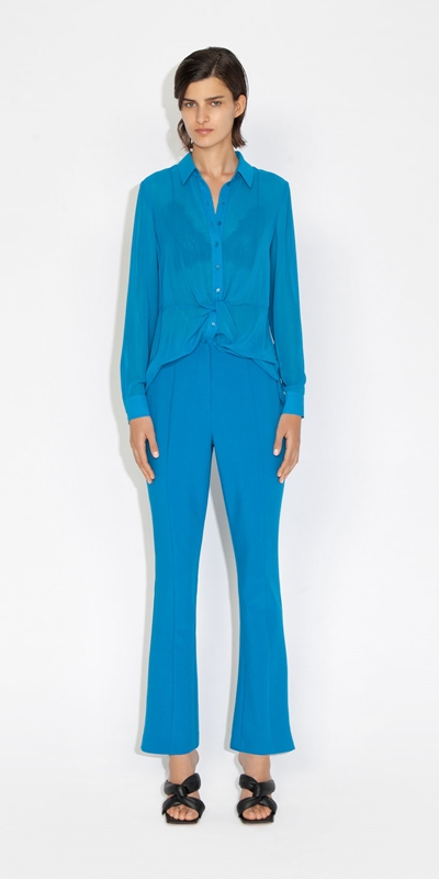 Wear to Work | Flared Pant | 730 Cerulean