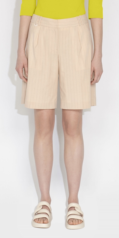 Pants  | Vanilla Pinstripe Suit Short | 115 Vanilla