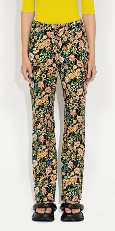 Made in Australia  | Spring Floral Faille Pant | 333 Fern