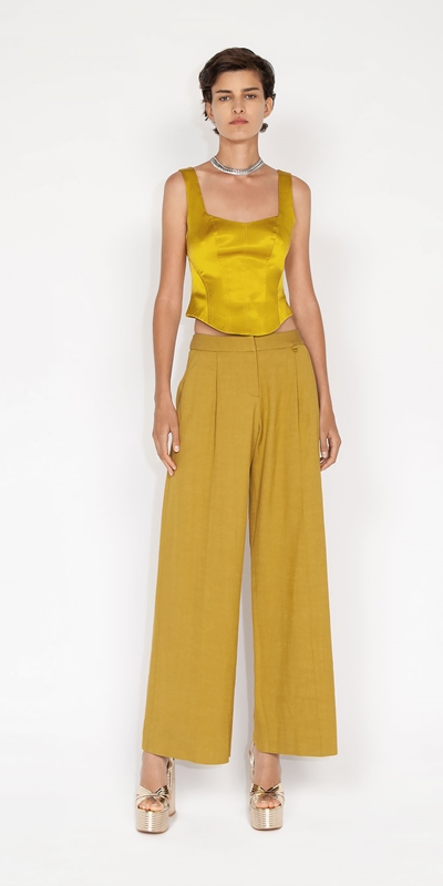 Made in Australia | Gold Wide Leg Pant | 160 Gold