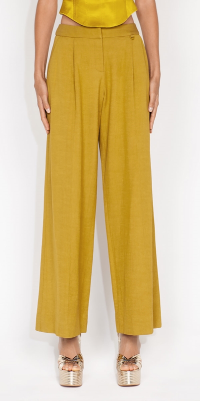 Made in Australia  | Gold Wide Leg Pant | 160 Gold