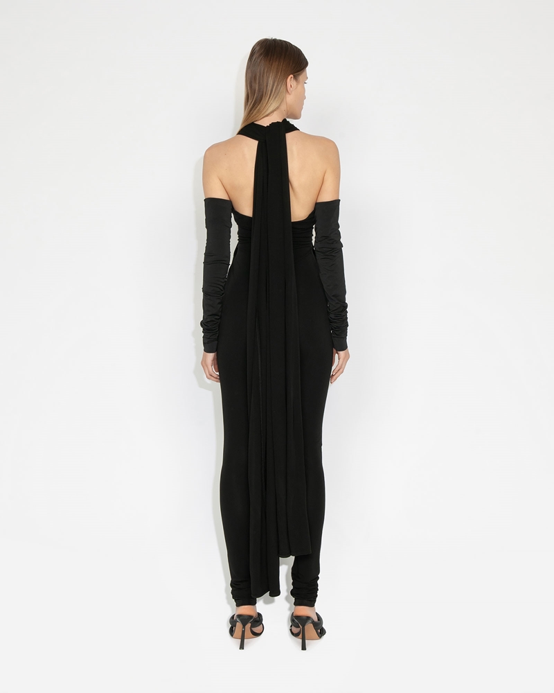 Jumpsuits  | Jersey Fitted Jumpsuit | 990 Black