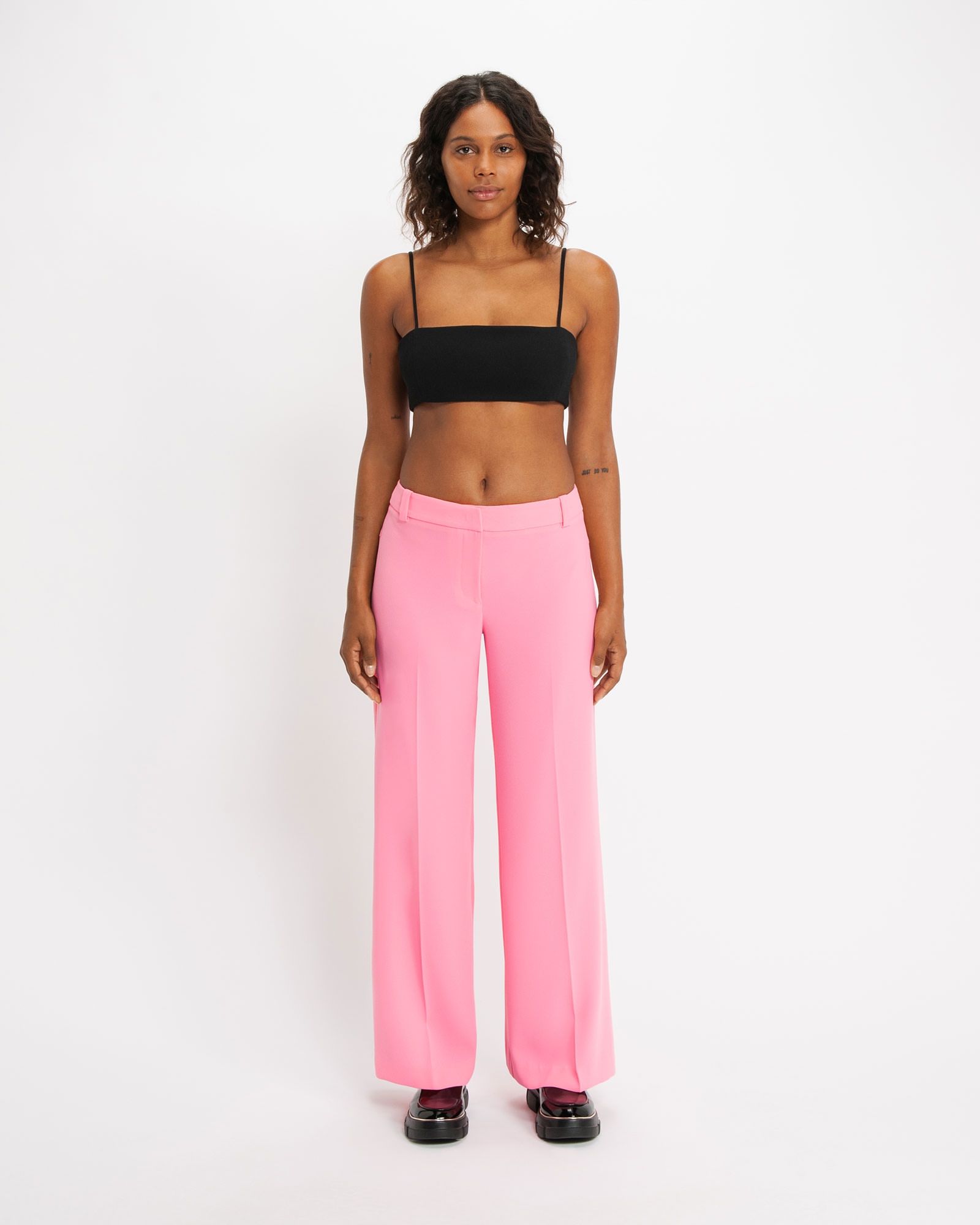 Neon Pink Flat Front Wide Leg Pant | Buy Pants Online - Cue