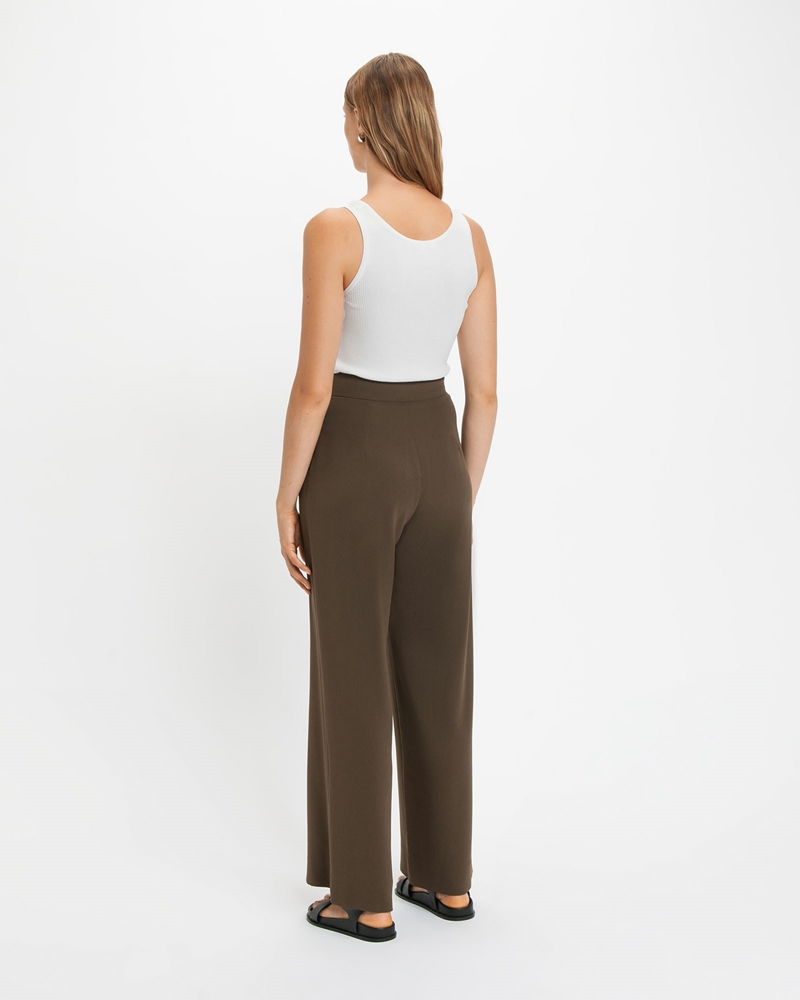 Pants  | Crepe Pleat Front Pant | 360 Olive