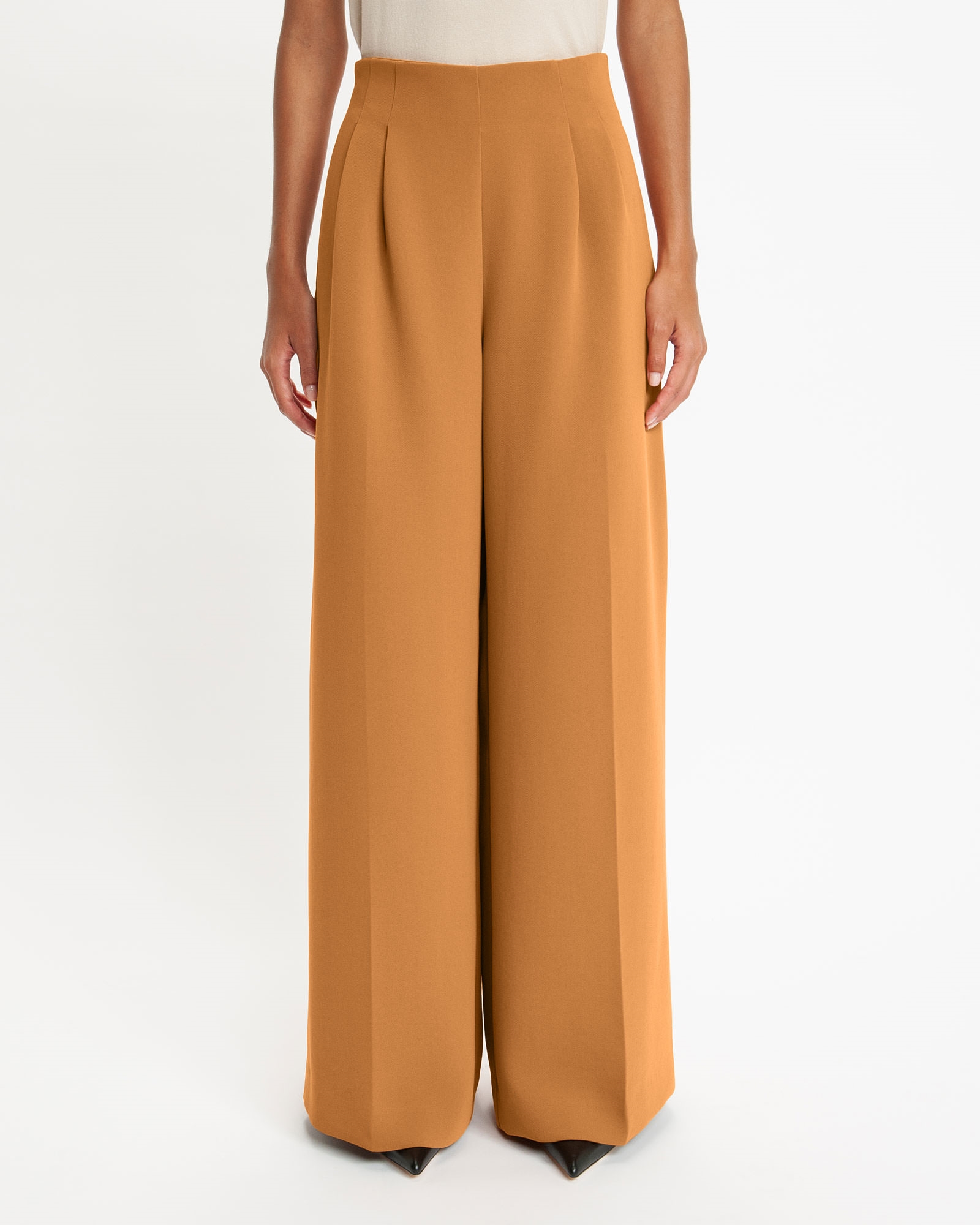 Pants | Recycled Twill Wide Leg Pant | 290 Camel