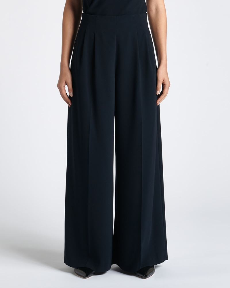 Pants  | Recycled Crepe Wide Leg Pant | 780 Ink