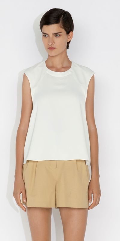 Tops and Shirts  | Raglan Open Back Top | 103 Ivory