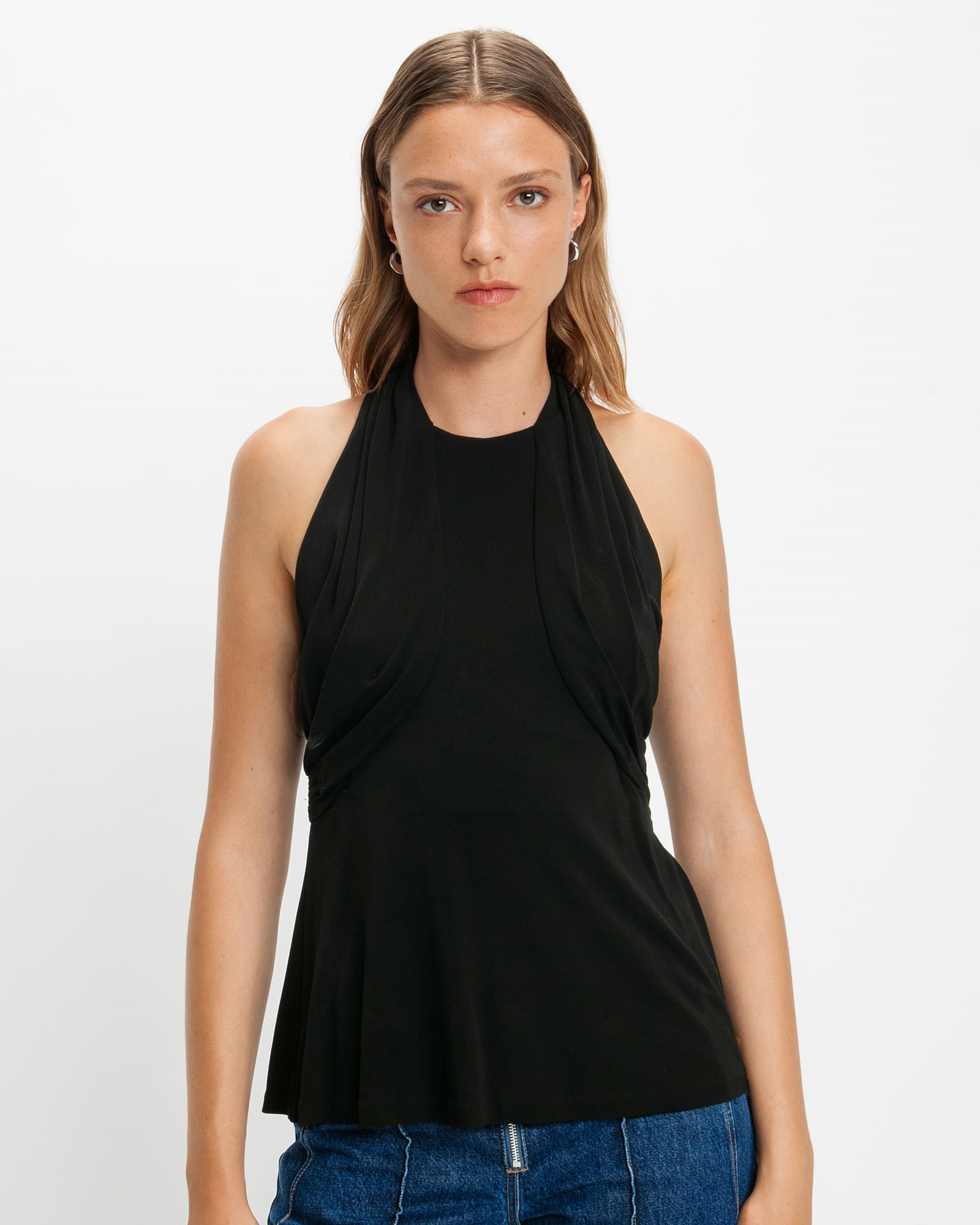 Tops and Shirts | Jersey Halter Top | 990 Black