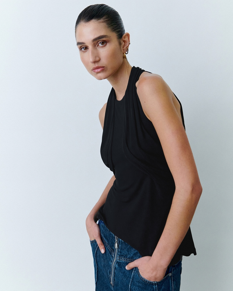 Tops and Shirts  | Jersey Halter Top | 990 Black