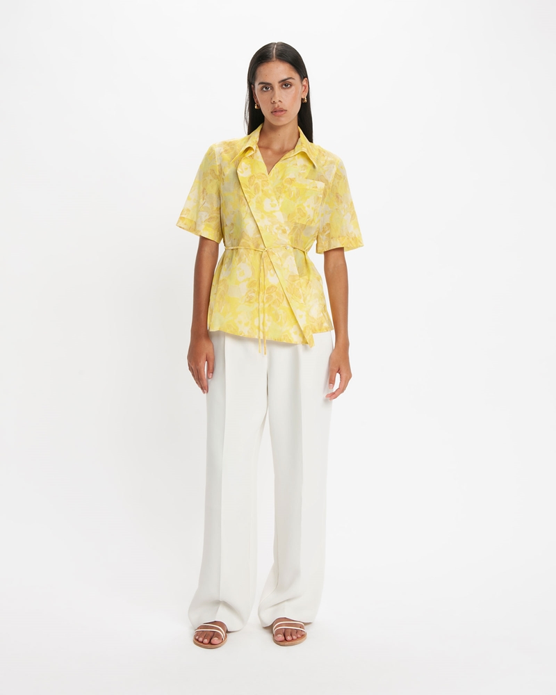Tops and Shirts | Wildflower Wrap Shirt | 200 Lemon
