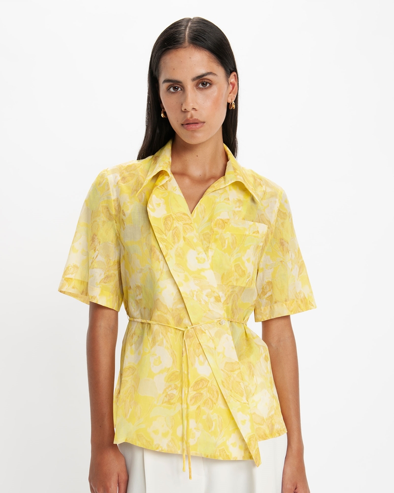 Tops and Shirts | Wildflower Wrap Shirt | 200 Lemon