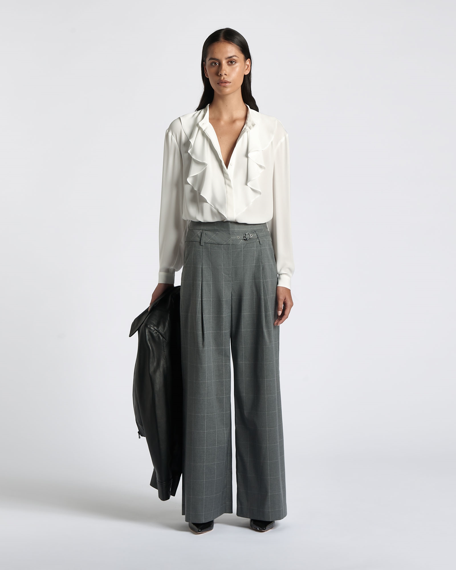 Wear to Work | Layered Frill Blouse | 110 Off White