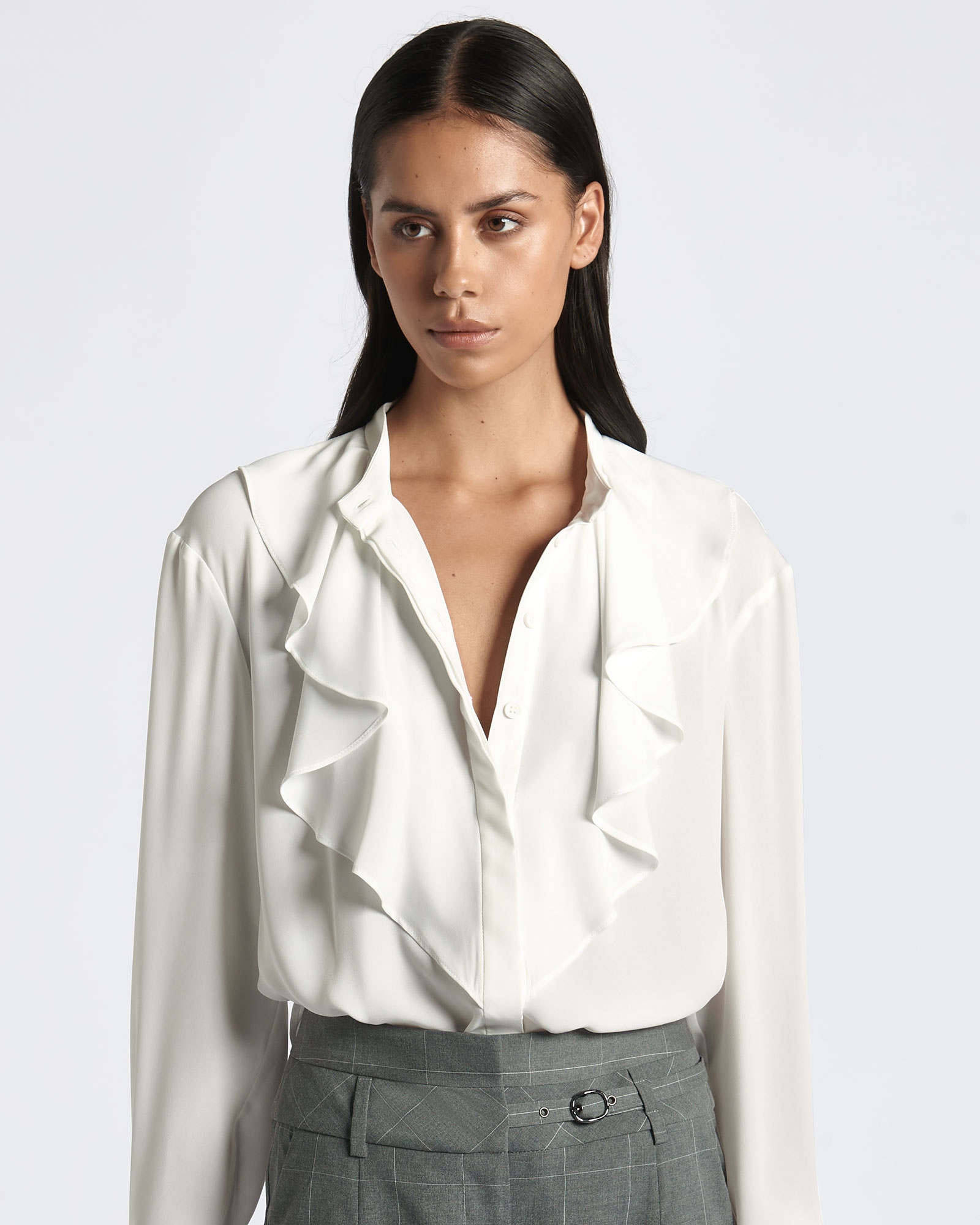 Wear to Work  | Layered Frill Blouse | 110 Off White