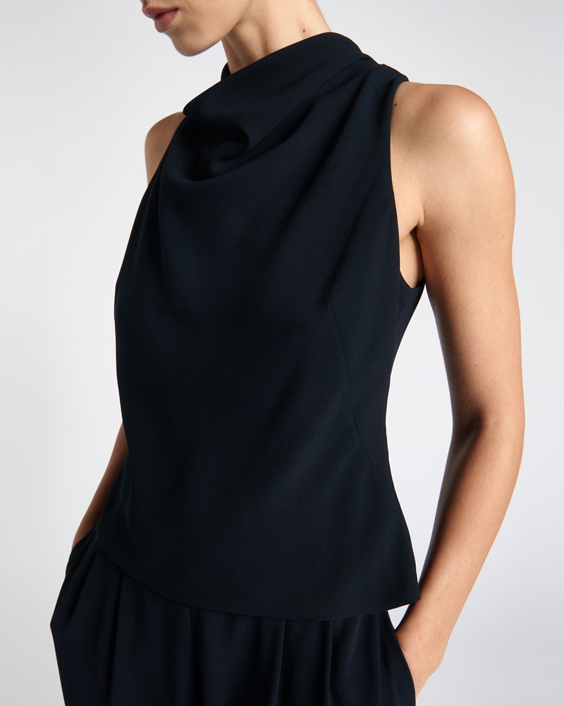 | Recycled Crepe Cowl Top