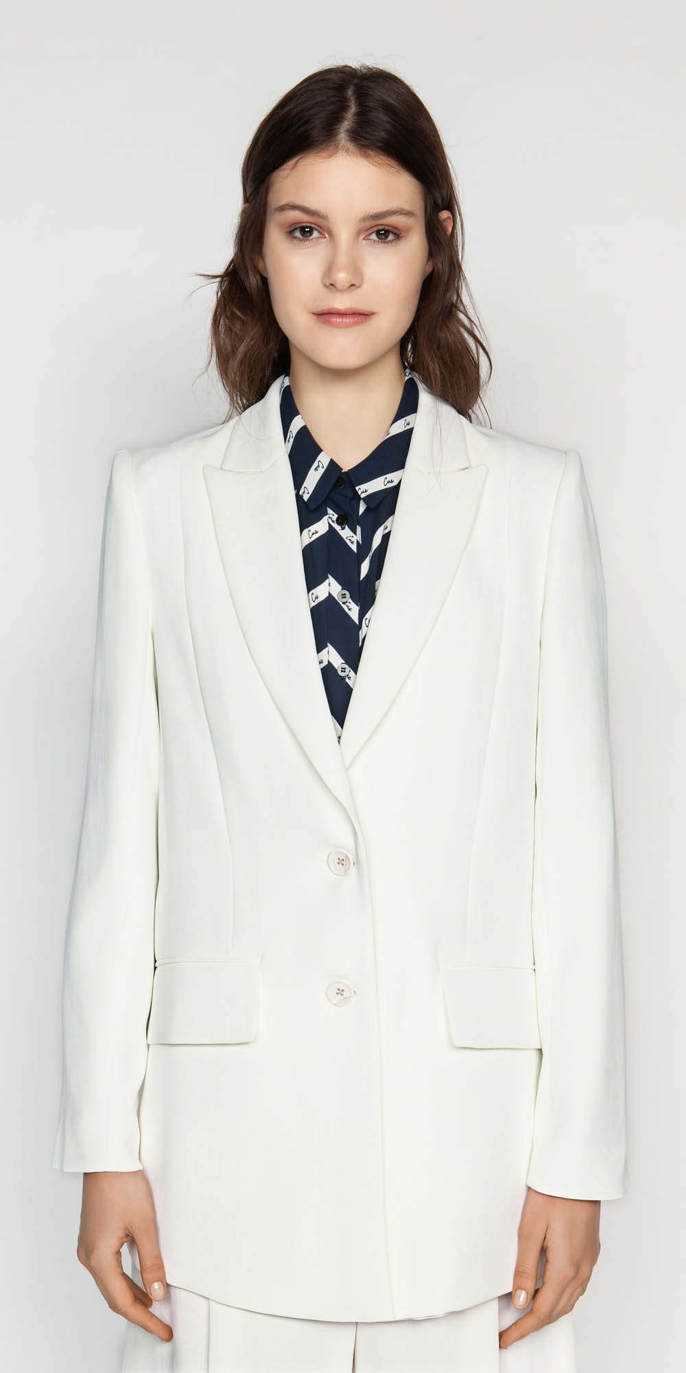 Ivory Relaxed Blazer | Buy Jackets Online - Cue
