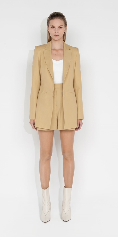 Jackets and Coats | Cut Out Back Blazer | 162 Light Gold